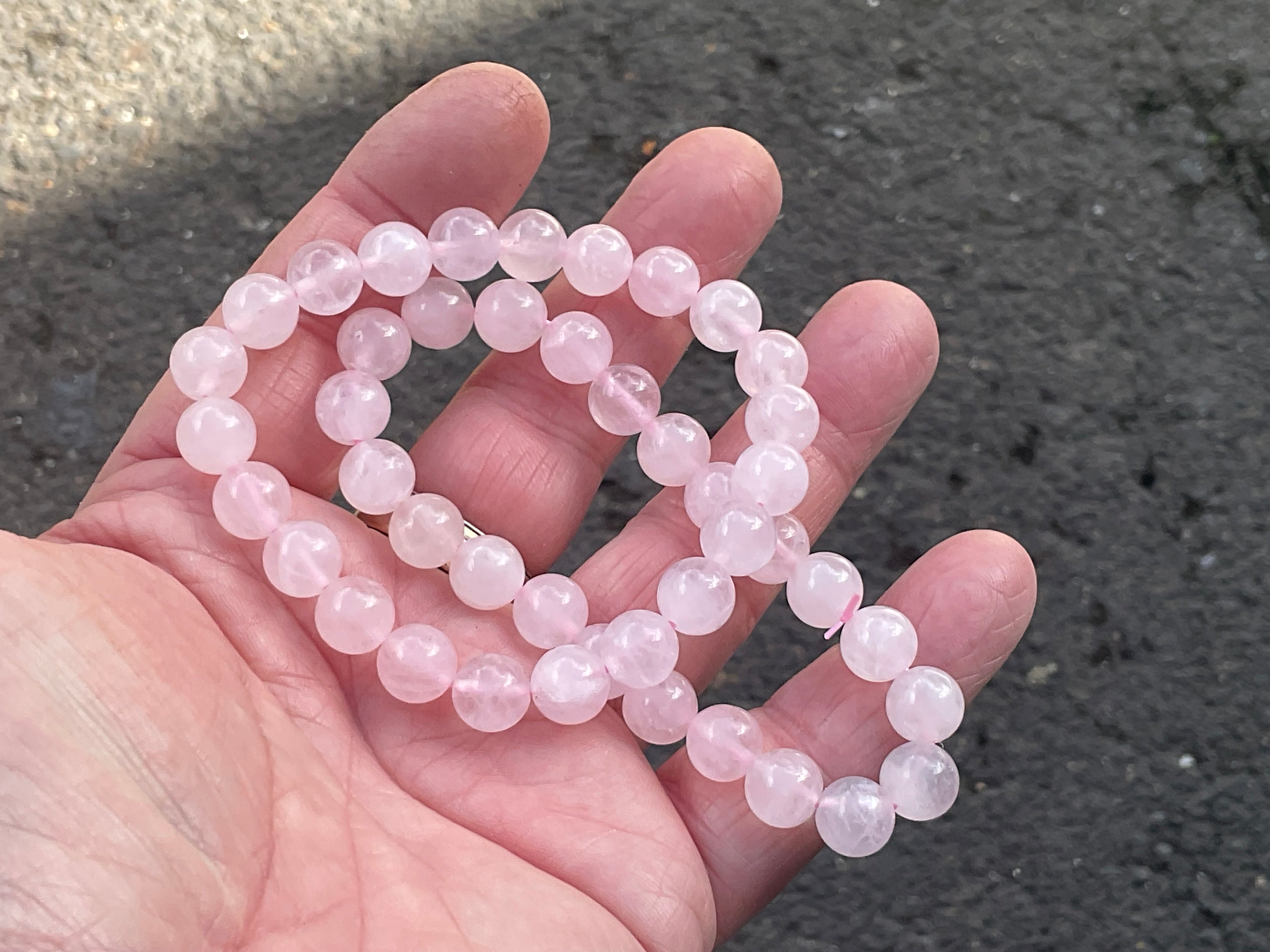 8mm Rose Quartz Bead Bracelet