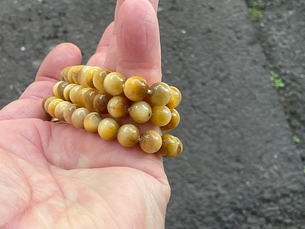 8mm Honey Tiger Eye Bead Bracelet