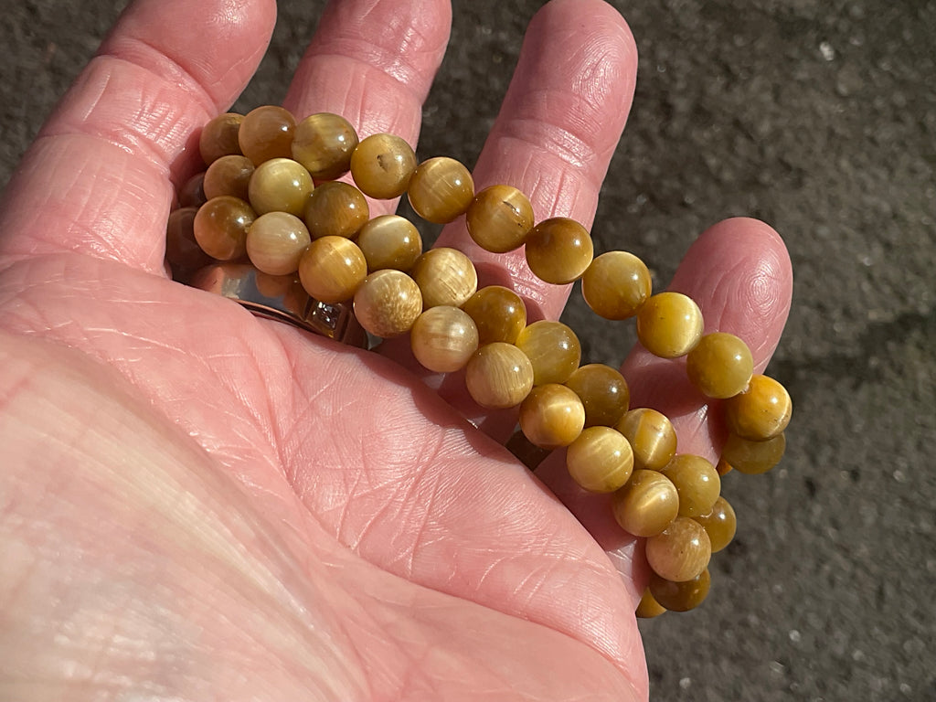8mm Honey Tiger Eye Bead Bracelet