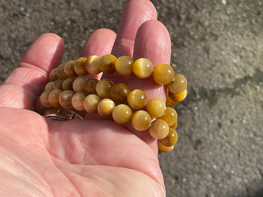 8mm Honey Tiger Eye Bead Bracelet