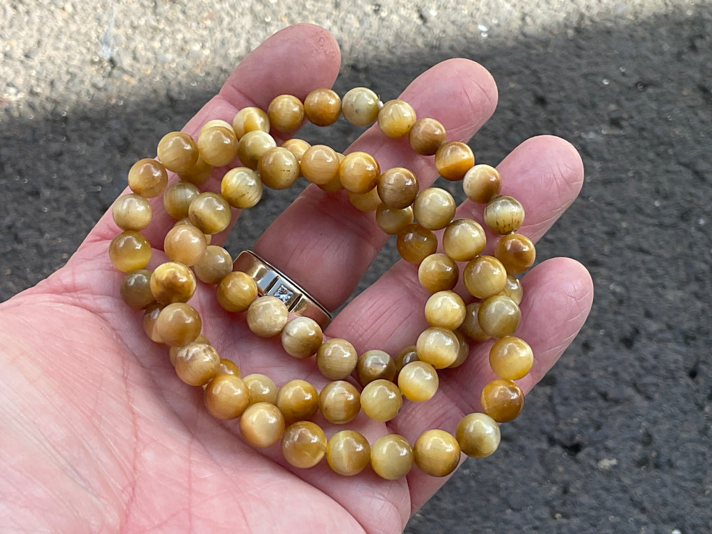 8mm Honey Tiger Eye Bead Bracelet