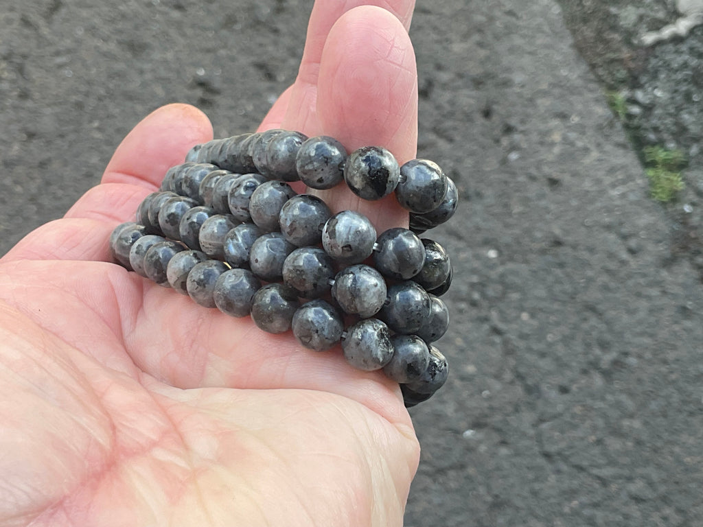 7mm Larvikite Bead Bracelet