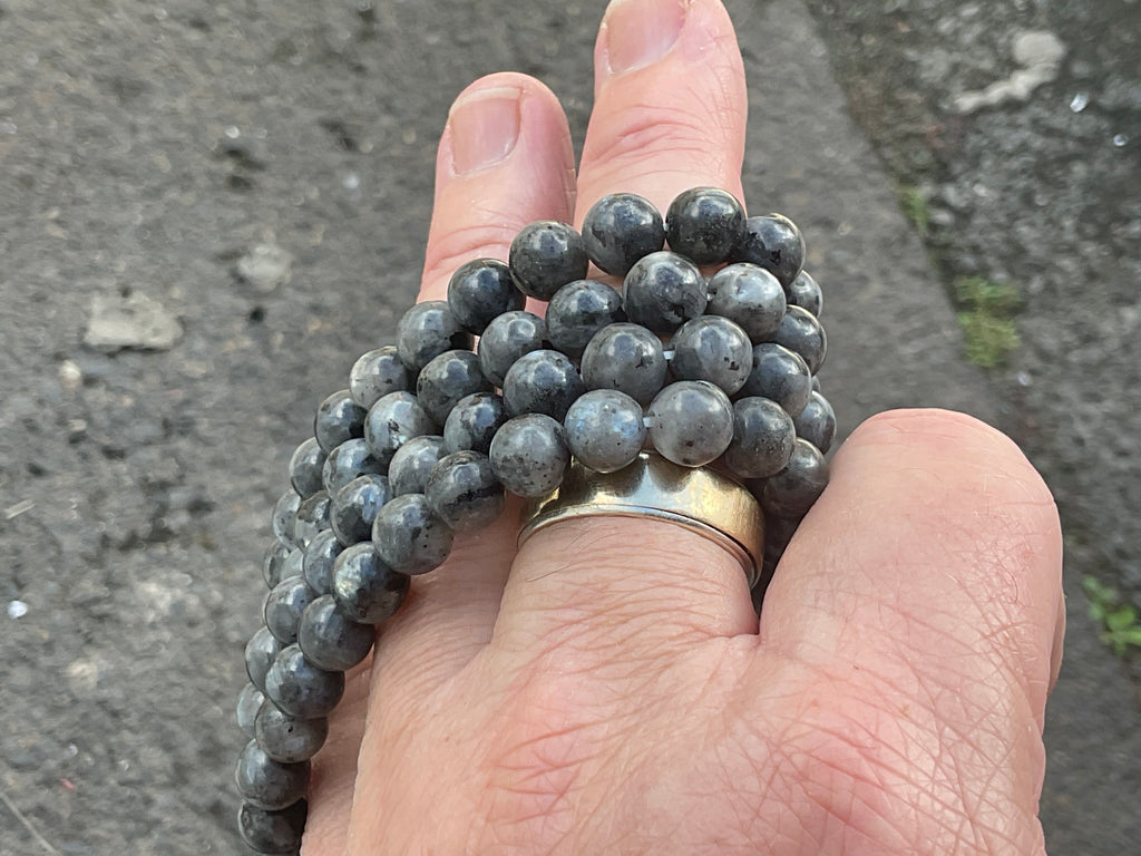 7mm Larvikite Bead Bracelet