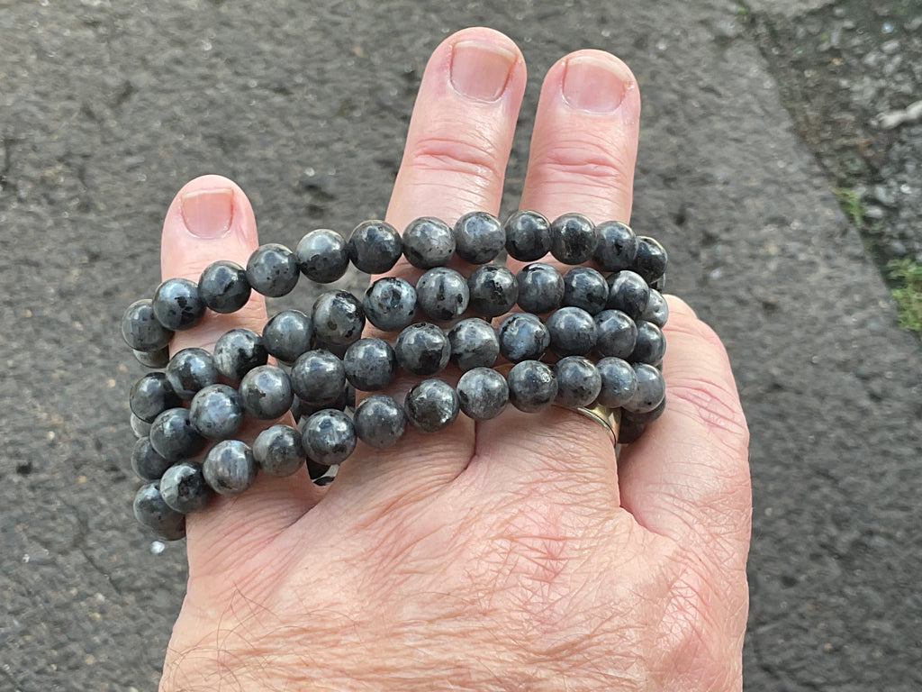 7mm Larvikite Bead Bracelet