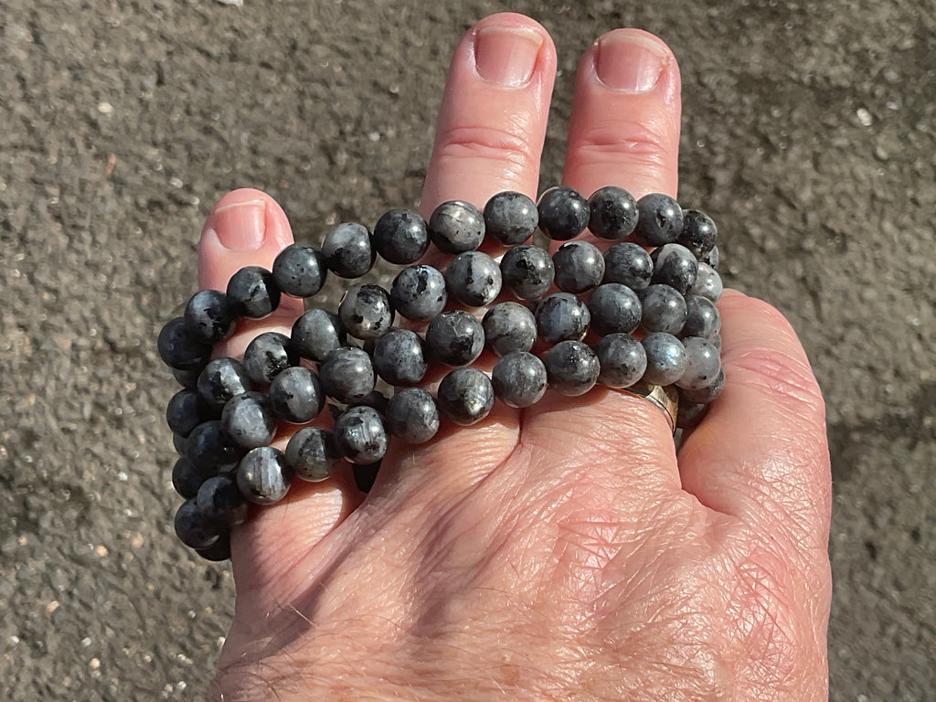 7mm Larvikite Bead Bracelet