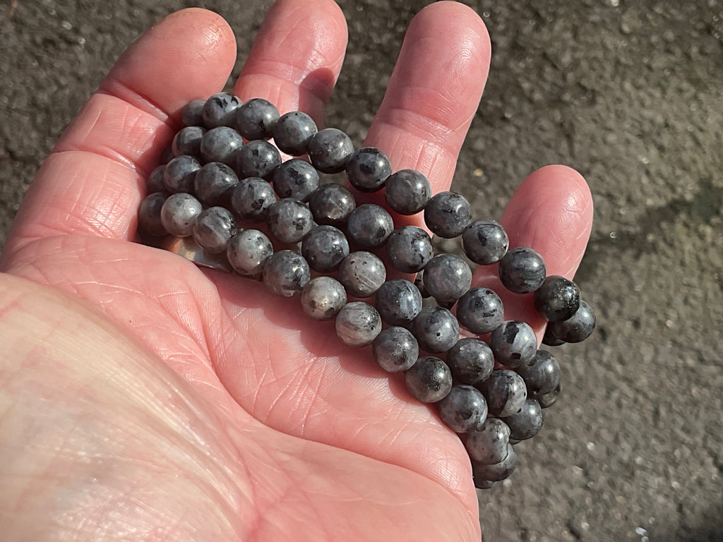 7mm Larvikite Bead Bracelet