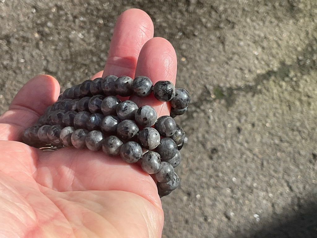 7mm Larvikite Bead Bracelet