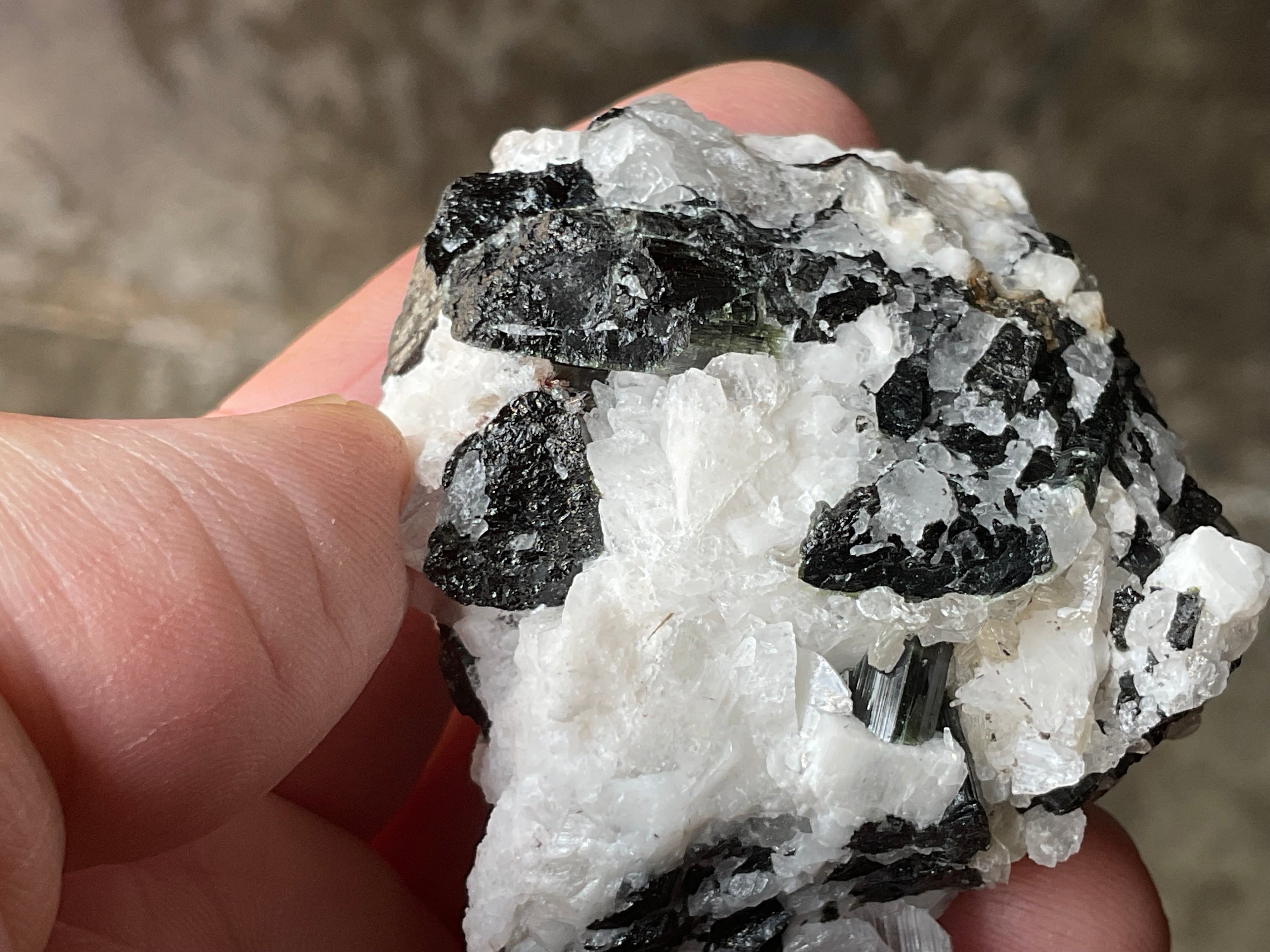 88g Green Elbaite (Tourmaline) in Albite Specimen 1C from Pakistan