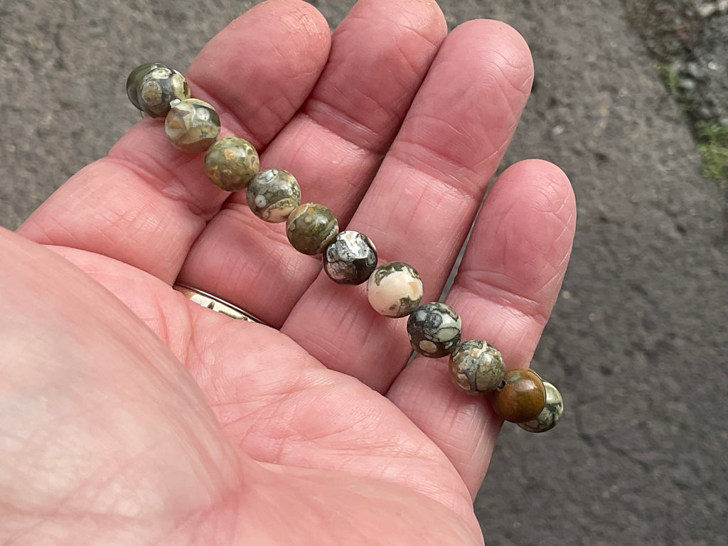 8mm Mt Hay Rhyolite (Amulet Stone) Bead Bracelet