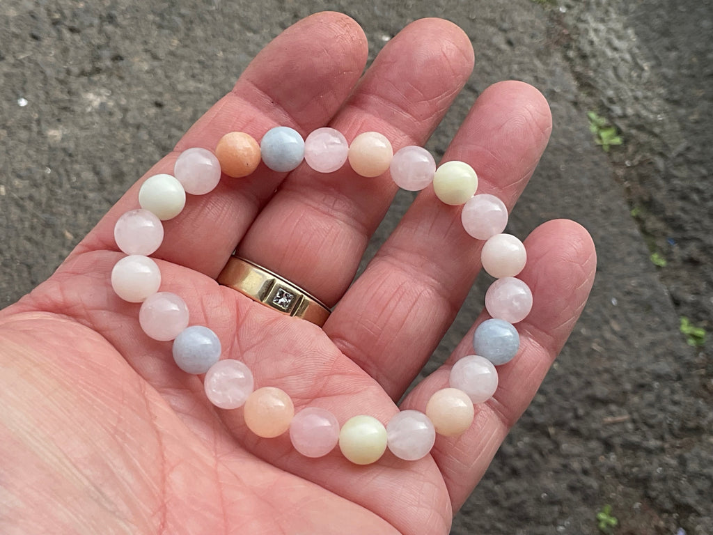 8 mm Morganite Bead Bracelet