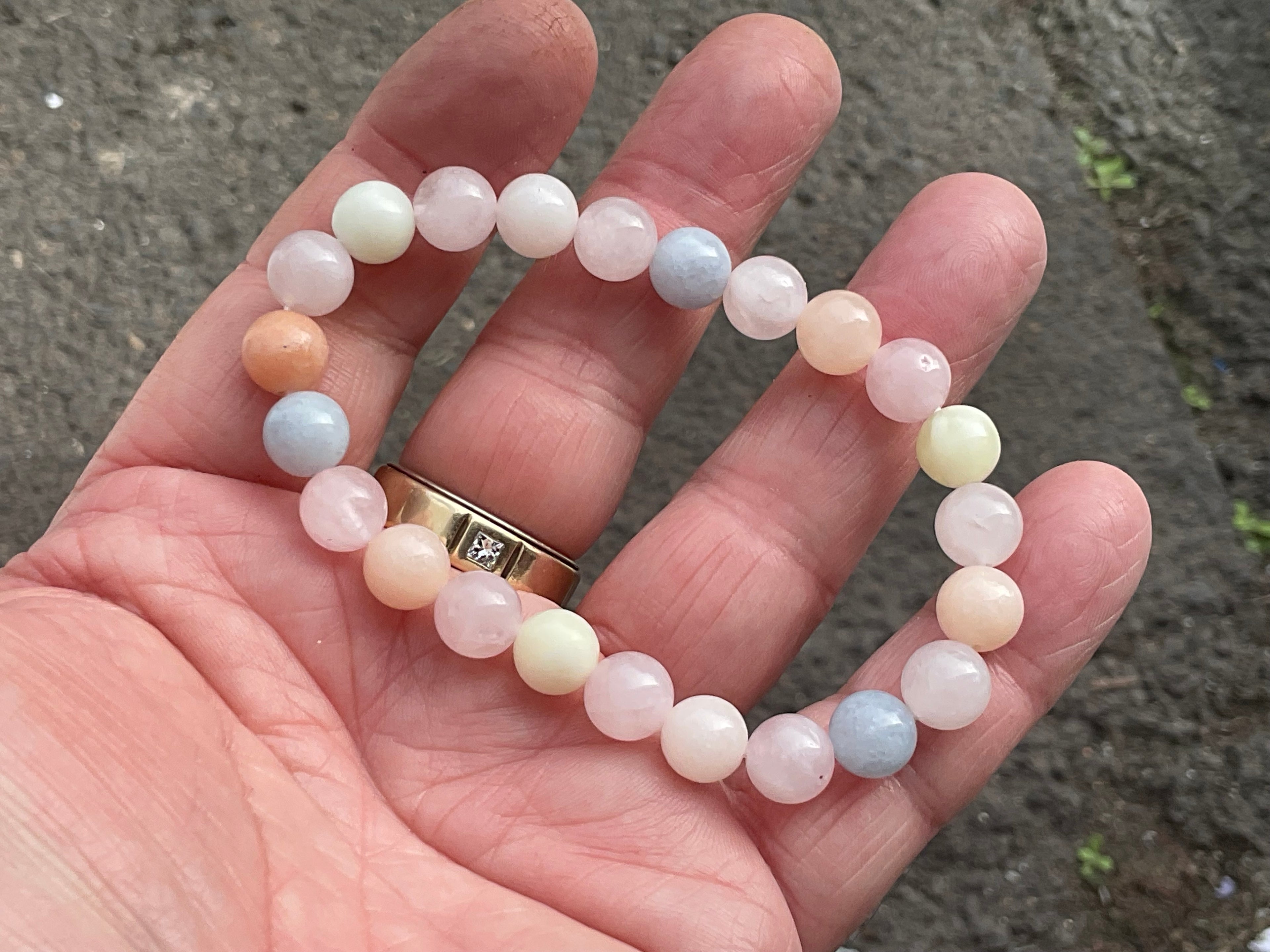 8 mm Morganite Bead Bracelet