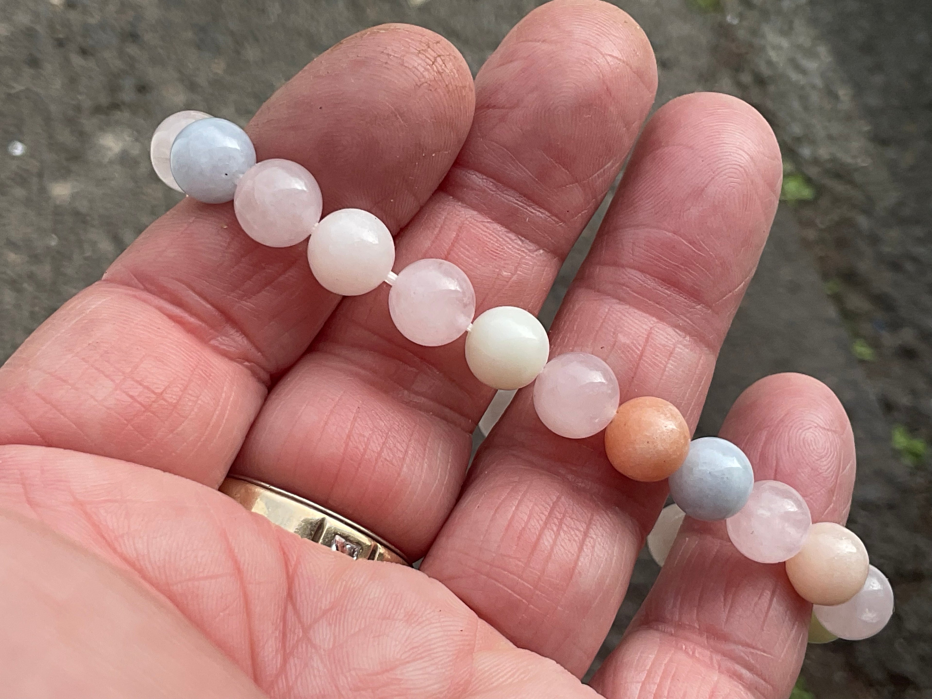 8 mm Morganite Bead Bracelet