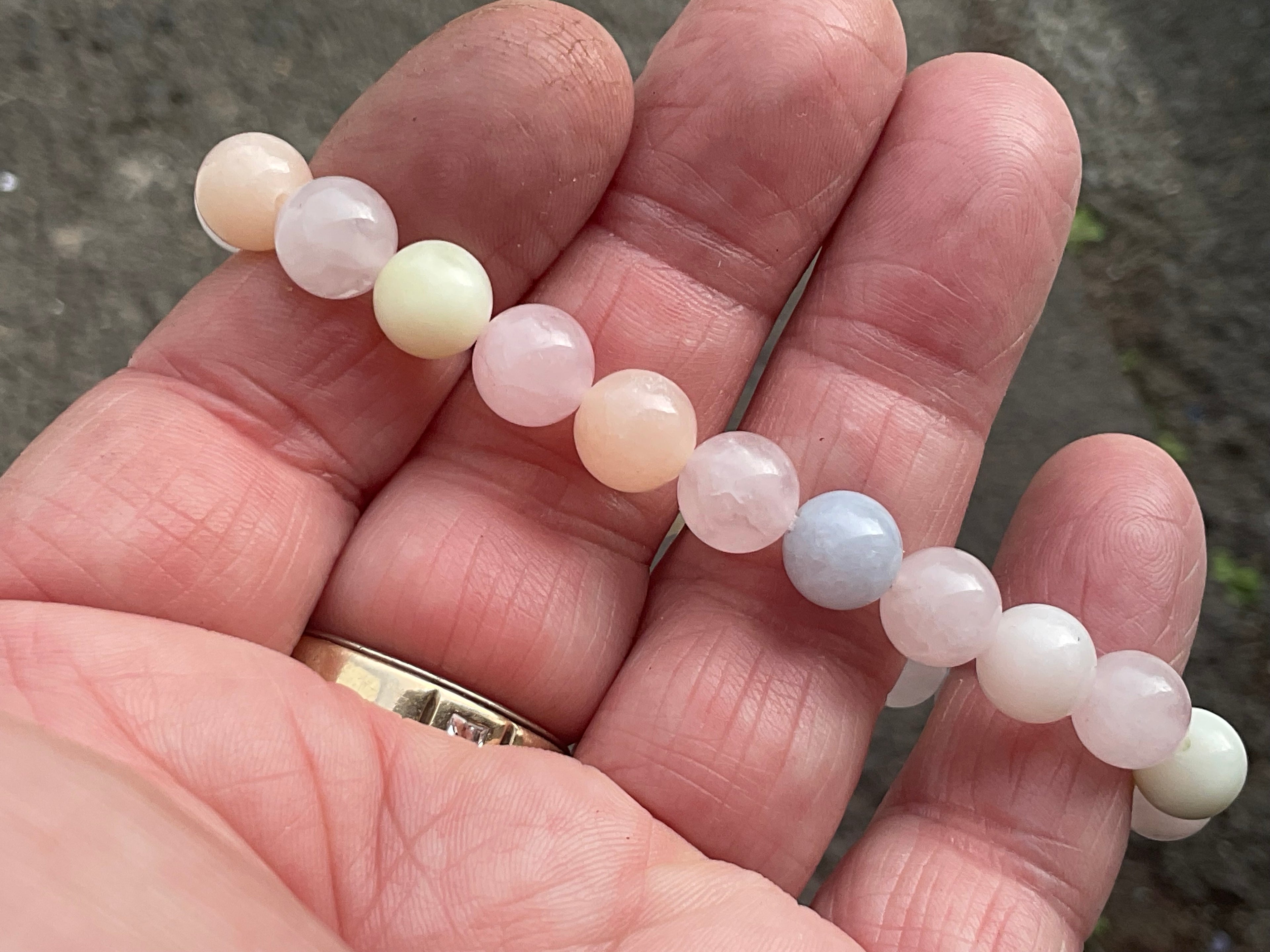 8 mm Morganite Bead Bracelet