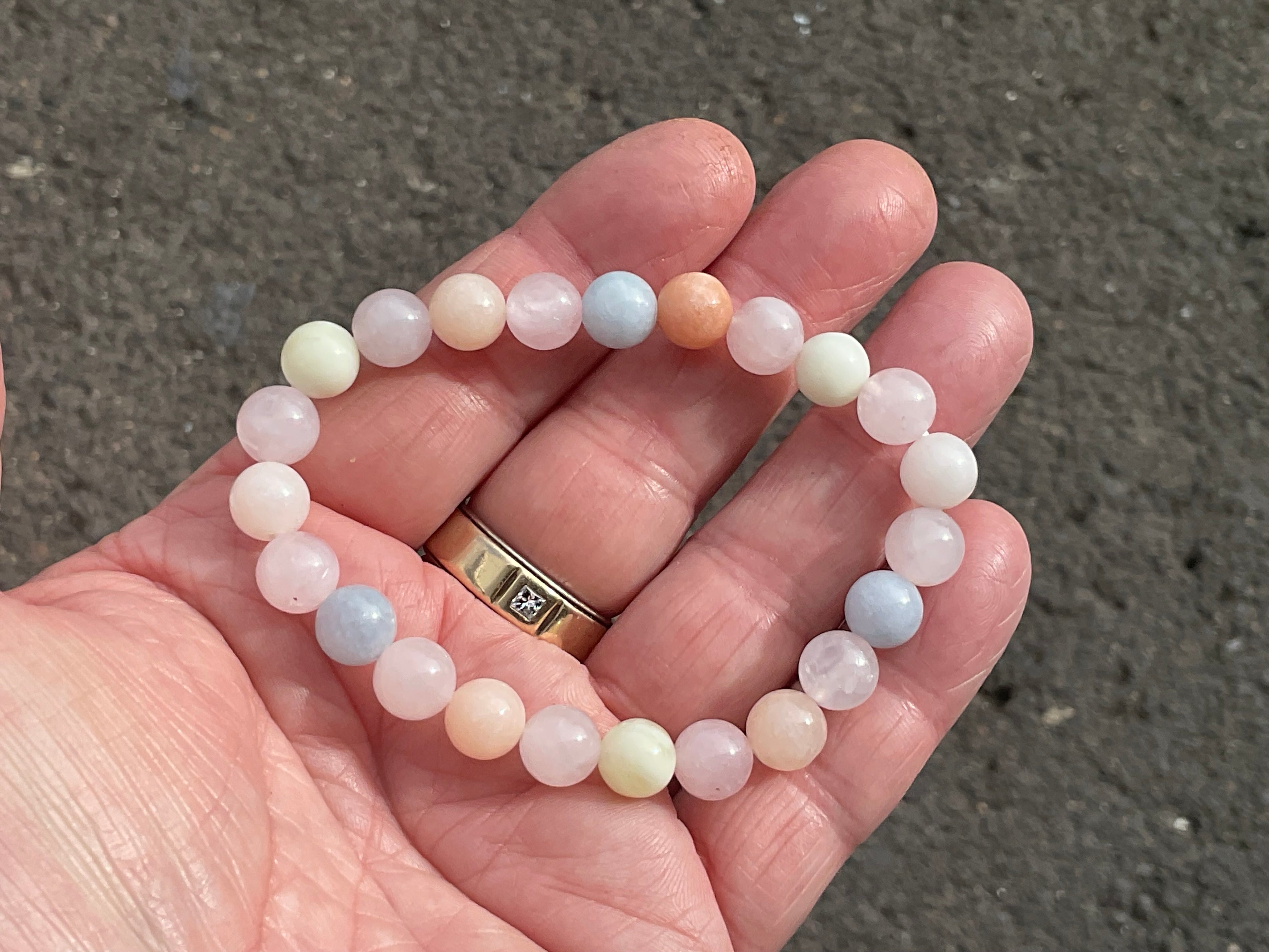 8 mm Morganite Bead Bracelet