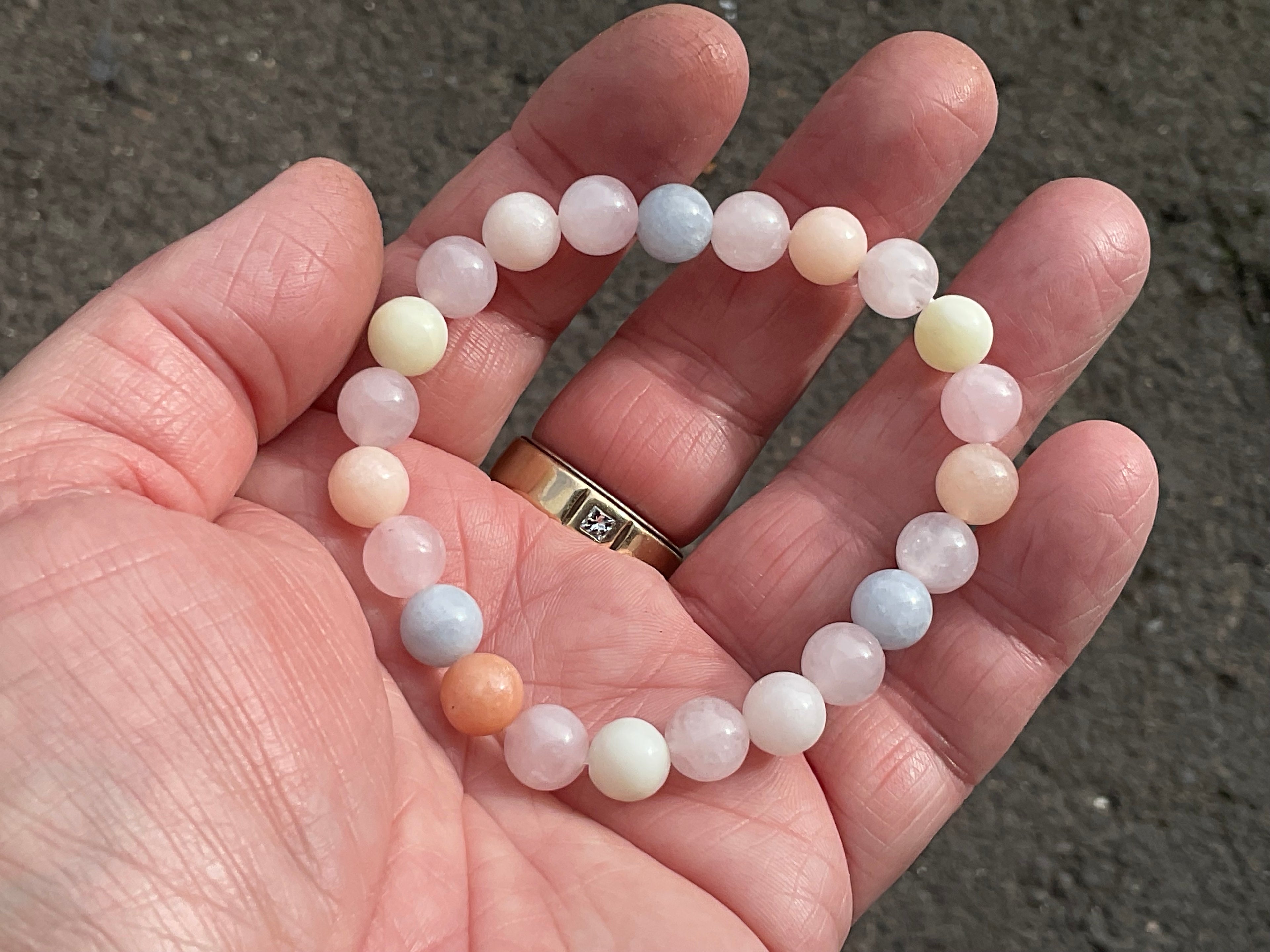 8 mm Morganite Bead Bracelet