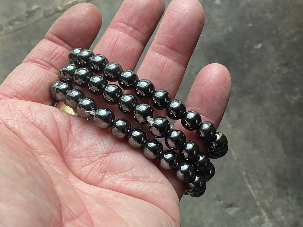 Hematite Round 8mm Bead Bracelet