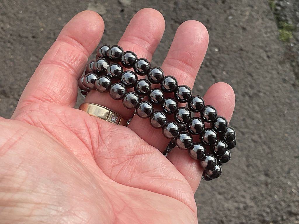 Hematite Round 8mm Bead Bracelet