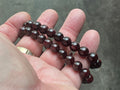 Garnet 8mm Bead Bracelet