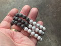 8mm Yin Yang Bead Bracelet (Lava Stone and Howlite)