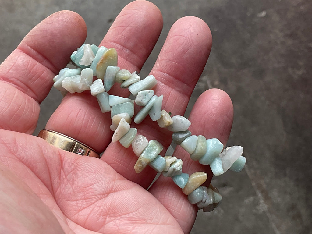 Amazonite Stone Chip Bracelet