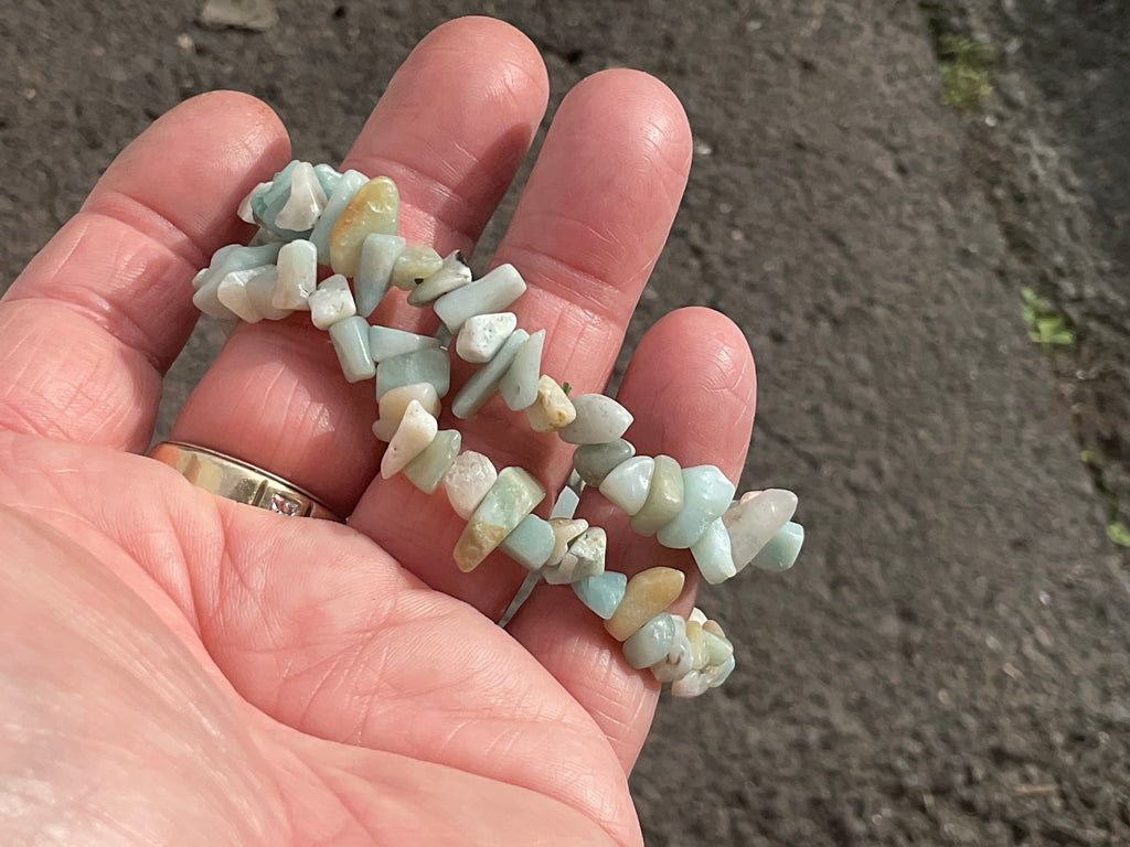 Amazonite Stone Chip Bracelet