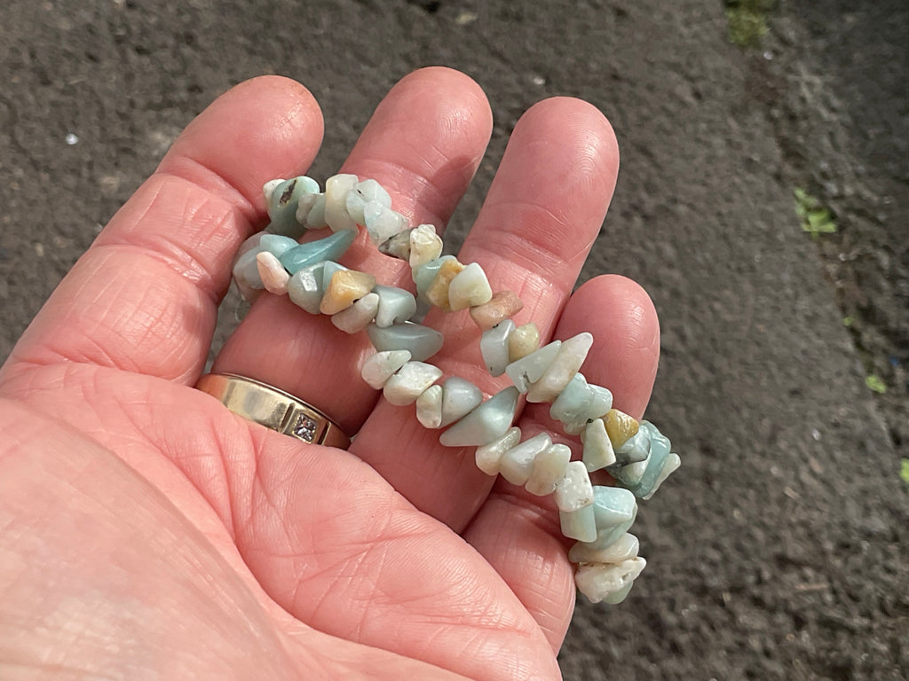 Amazonite Stone Chip Bracelet