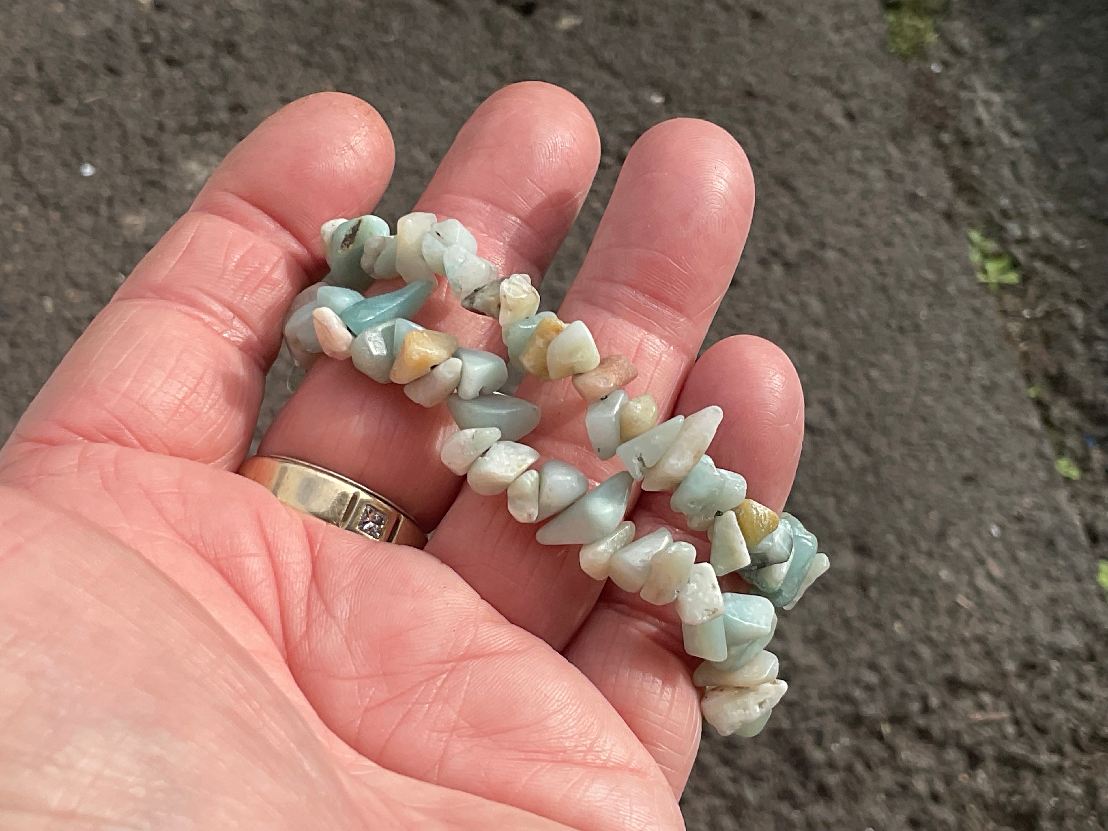 Amazonite Stone Chip Bracelet
