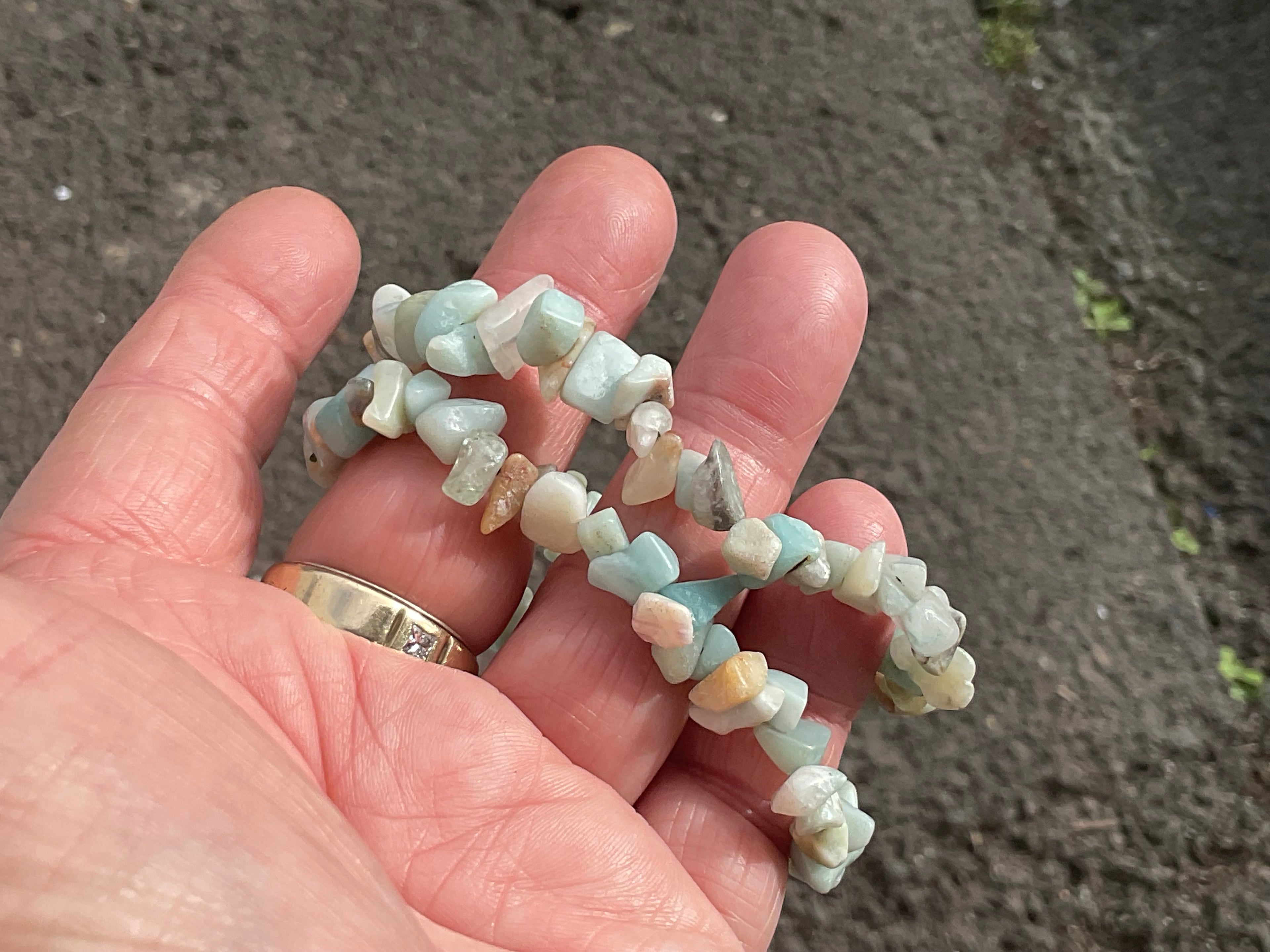 Amazonite Stone Chip Bracelet