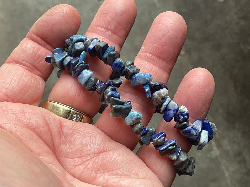Lapis Lazuli Stone Chip Bracelet