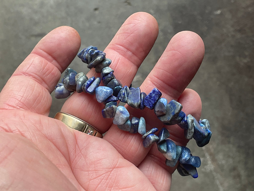 Lapis Lazuli Stone Chip Bracelet