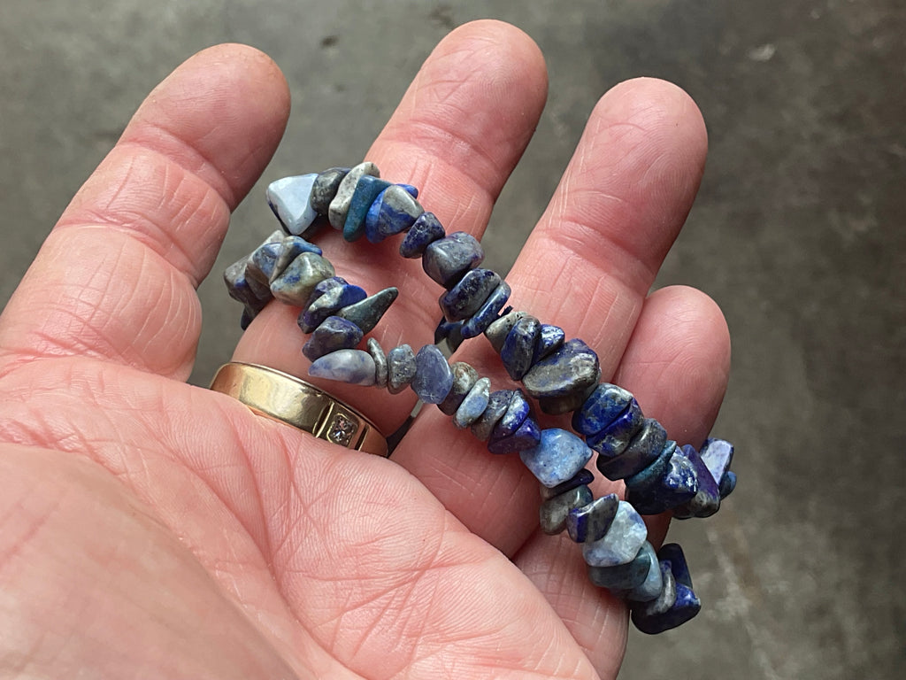 Lapis Lazuli Stone Chip Bracelet