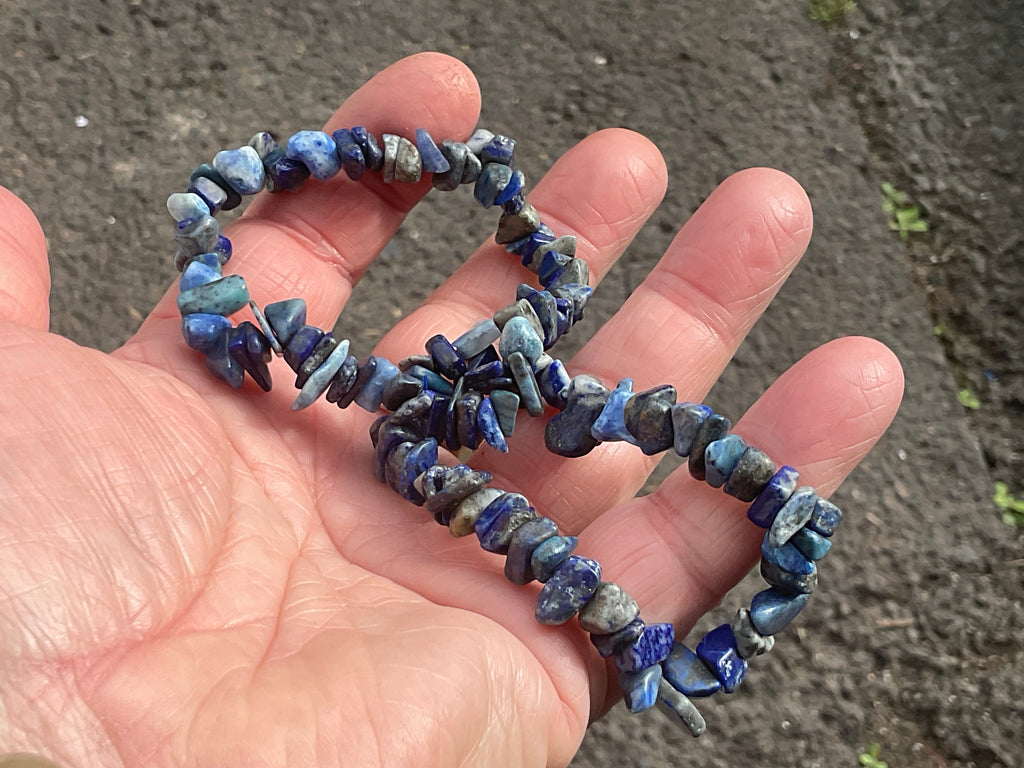 Lapis Lazuli Stone Chip Bracelet