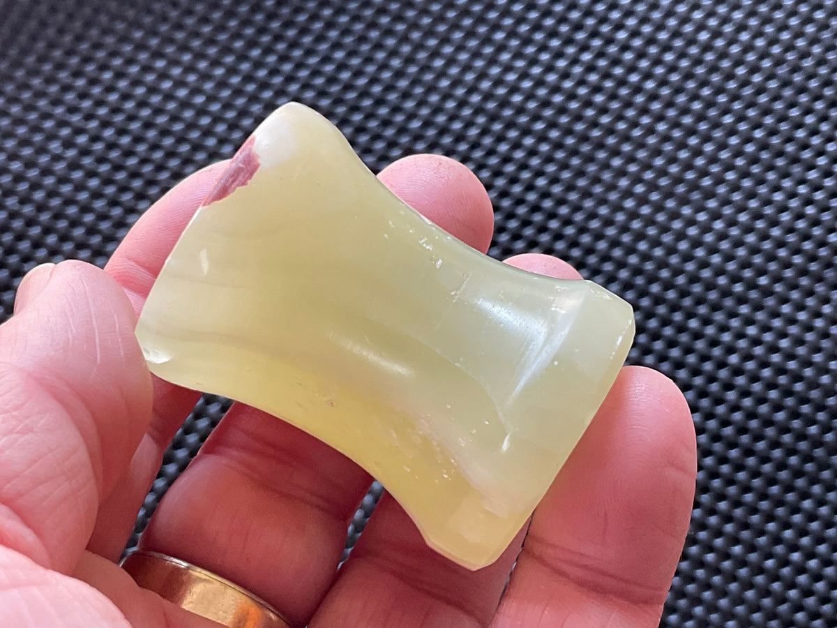 Green Banded Onyx (Calcite) Pedestal Style Sphere Stand 4C
