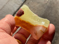 Green Banded Onyx (Calcite) Pedestal Style Sphere Stand 4C