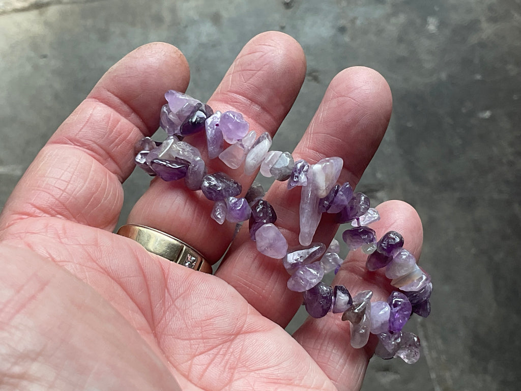 Amethyst Stone Chip Bracelet