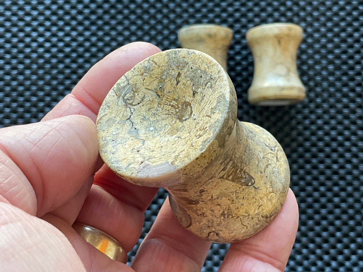 Fossilised Sea Bed Pedestal Style Sphere Stand 1A
