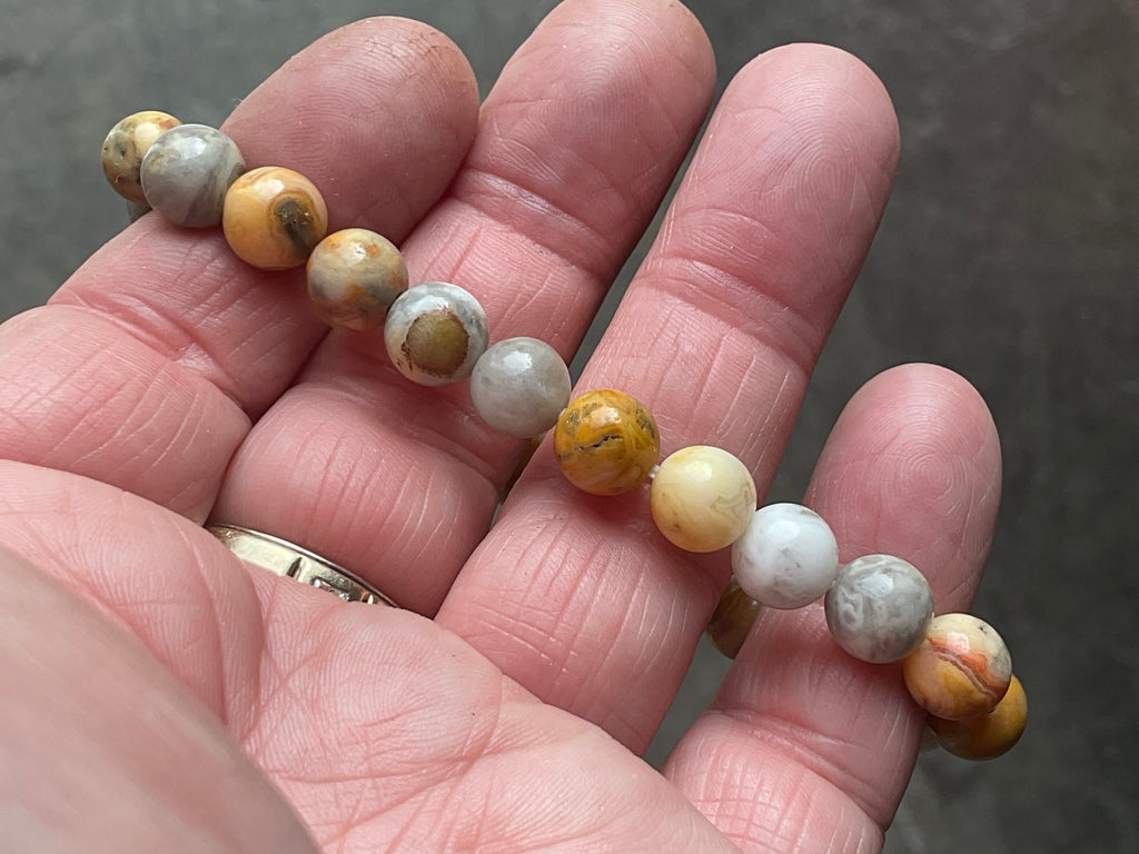 Crazy Lace Agate 8mm Bead Bracelet