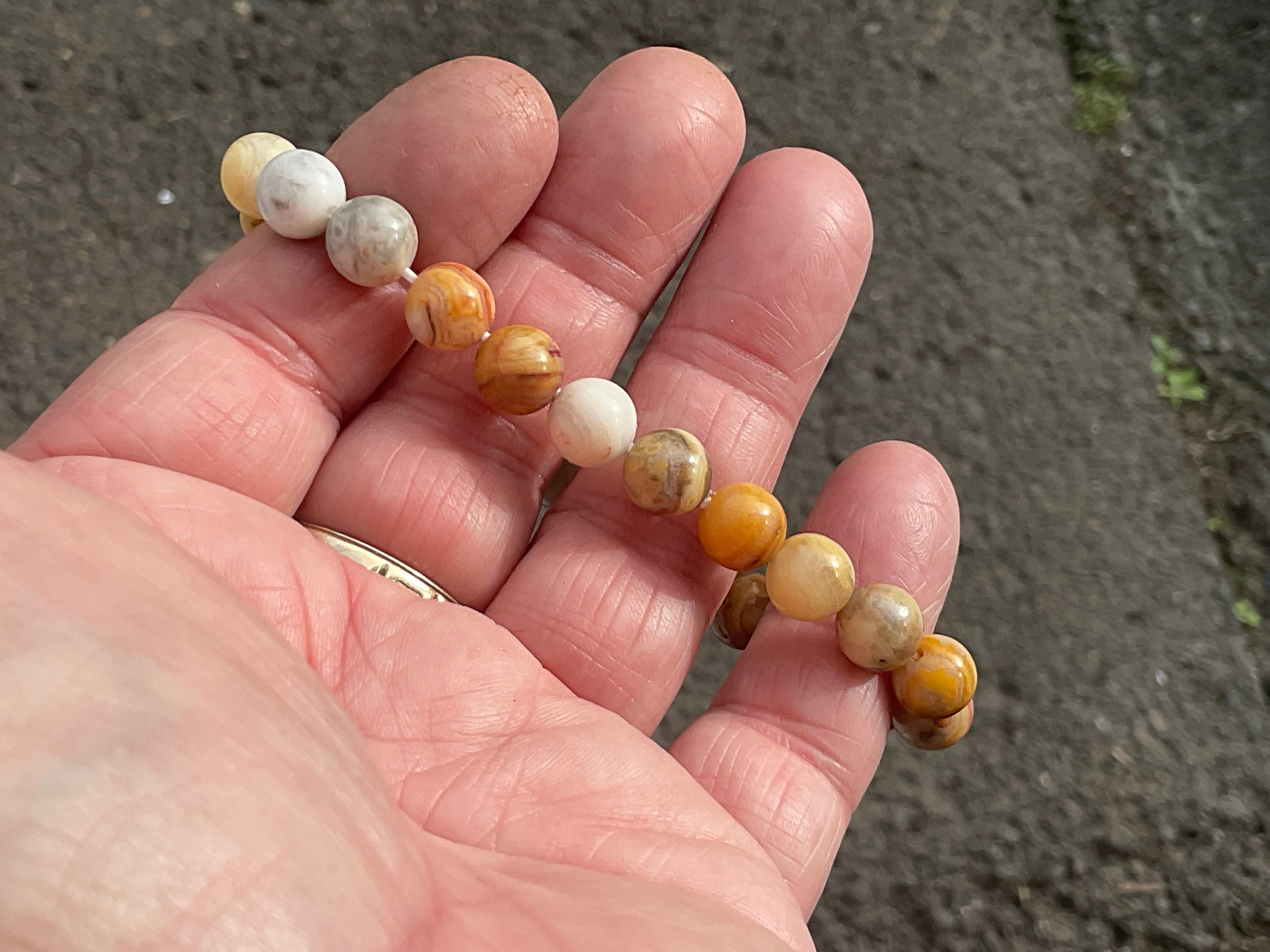 Crazy Lace Agate 8mm Bead Bracelet