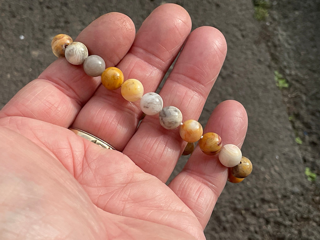 Crazy Lace Agate 8mm Bead Bracelet