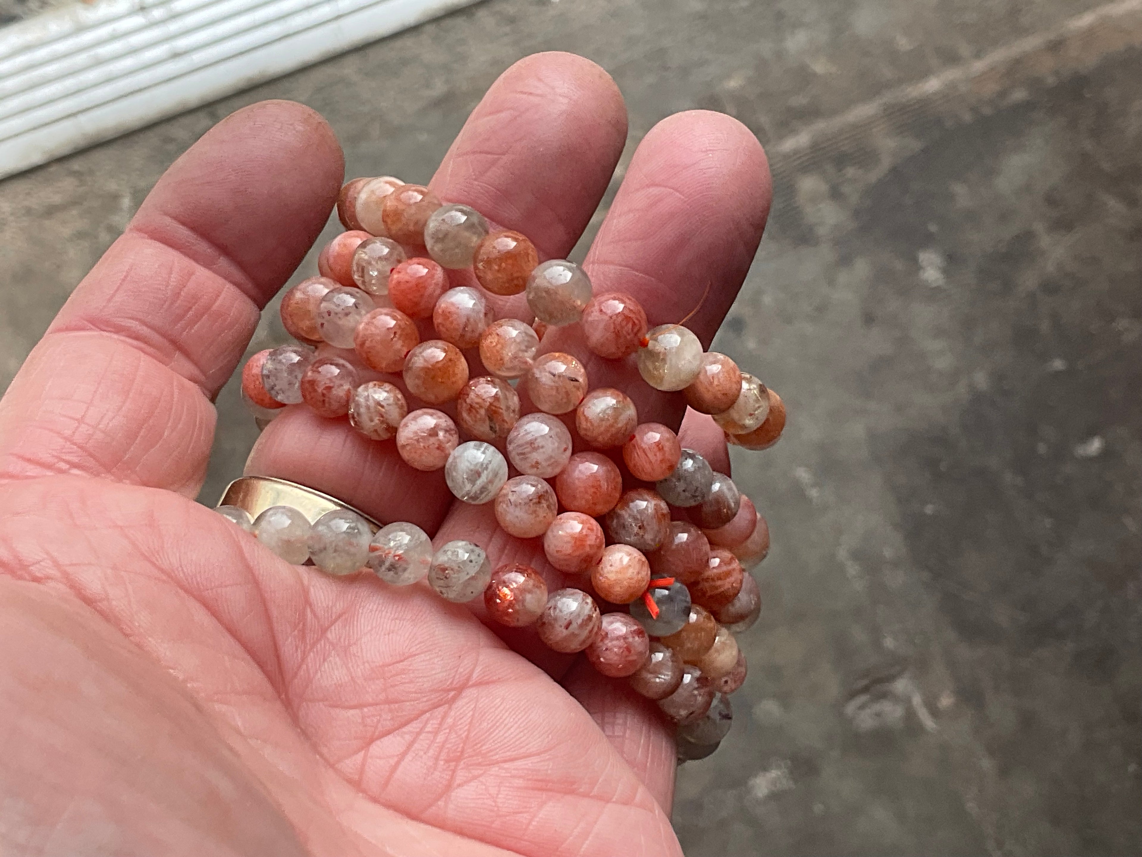 Sunstone 6mm Bead Bracelet