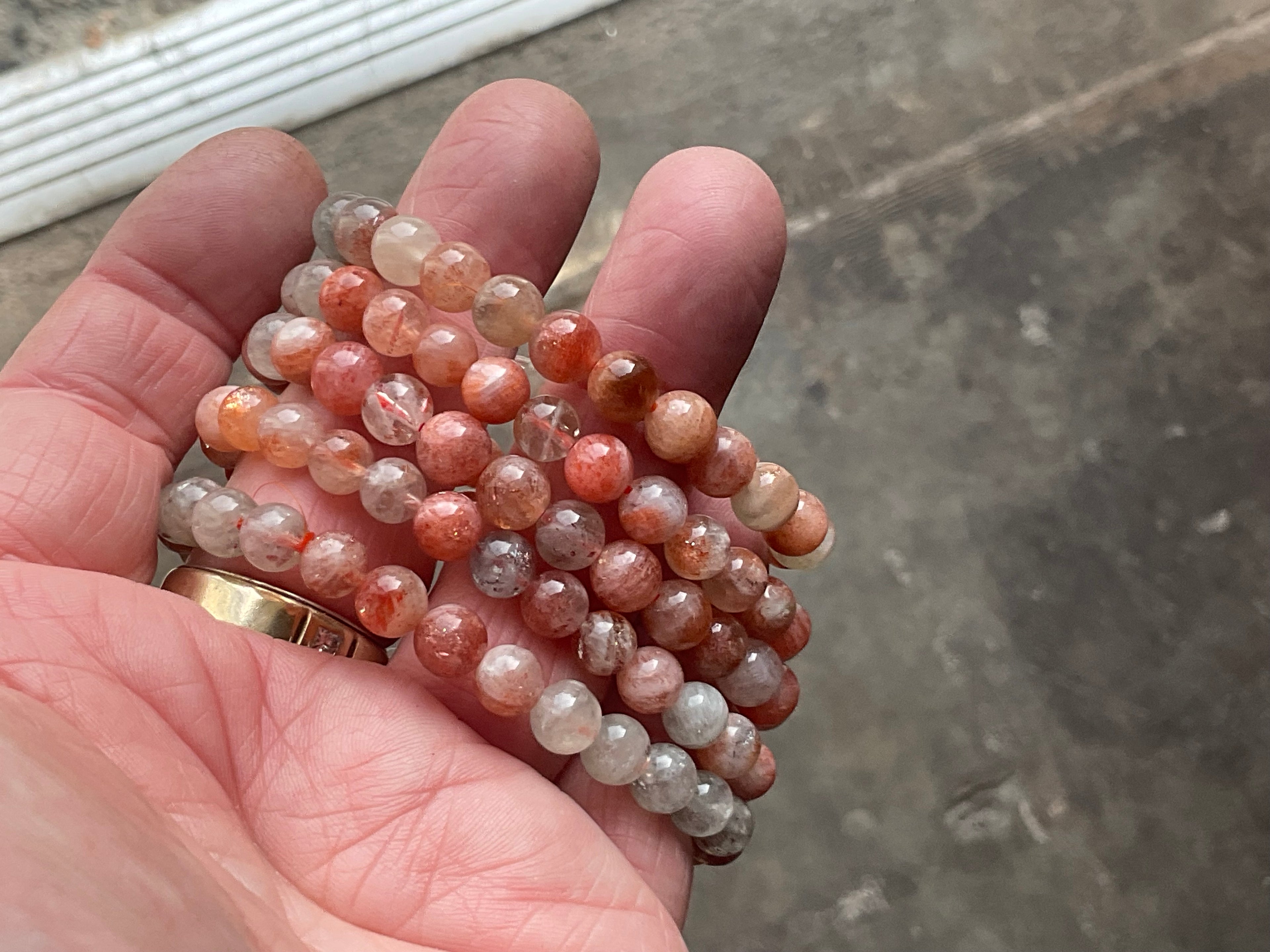 Sunstone 6mm Bead Bracelet