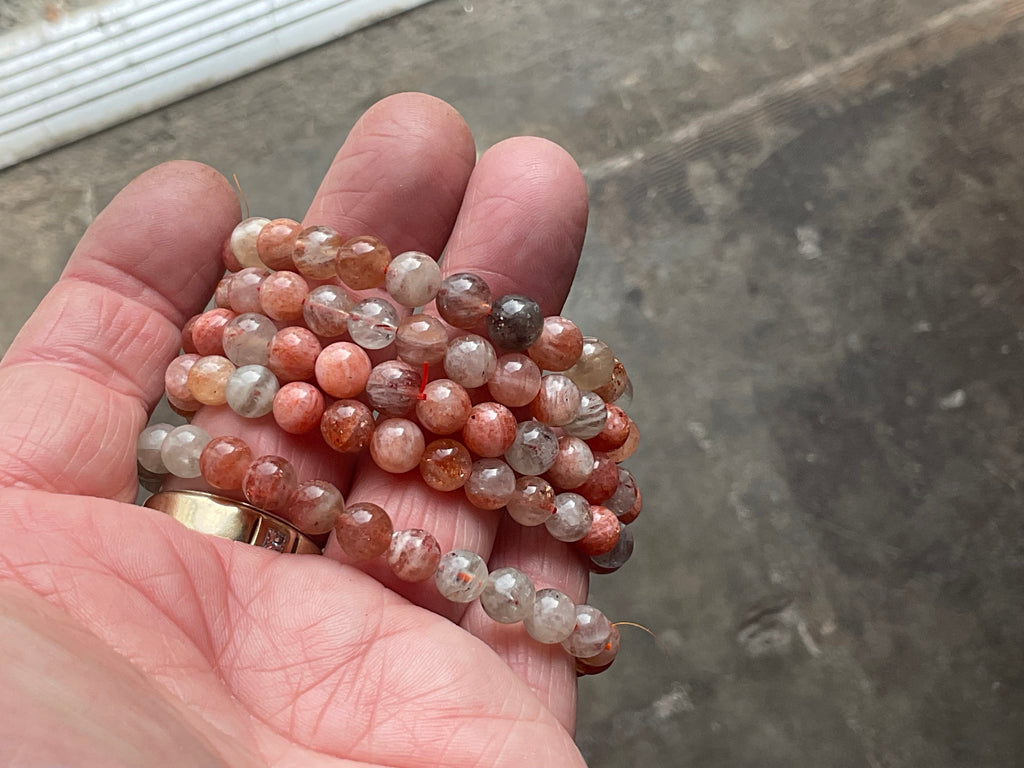 Sunstone 6mm Bead Bracelet