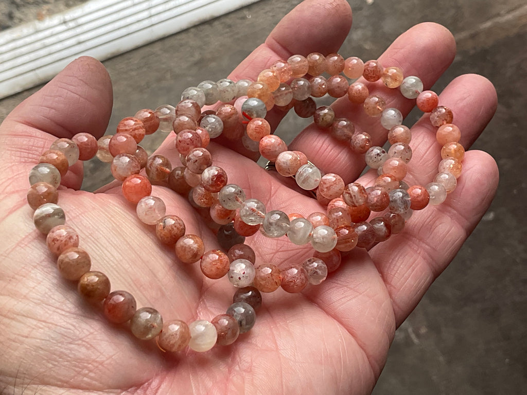 Sunstone 6mm Bead Bracelet