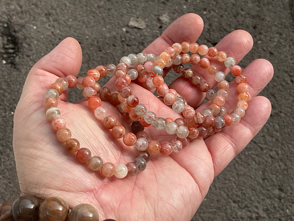 Sunstone 6mm Bead Bracelet