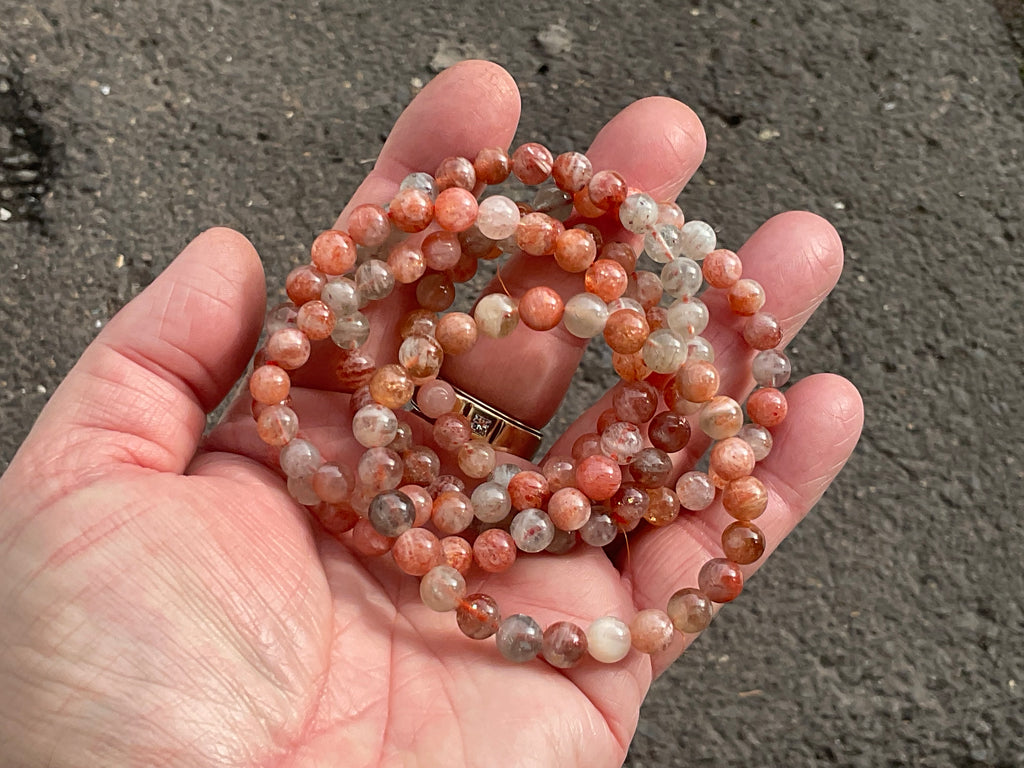 Sunstone 6mm Bead Bracelet