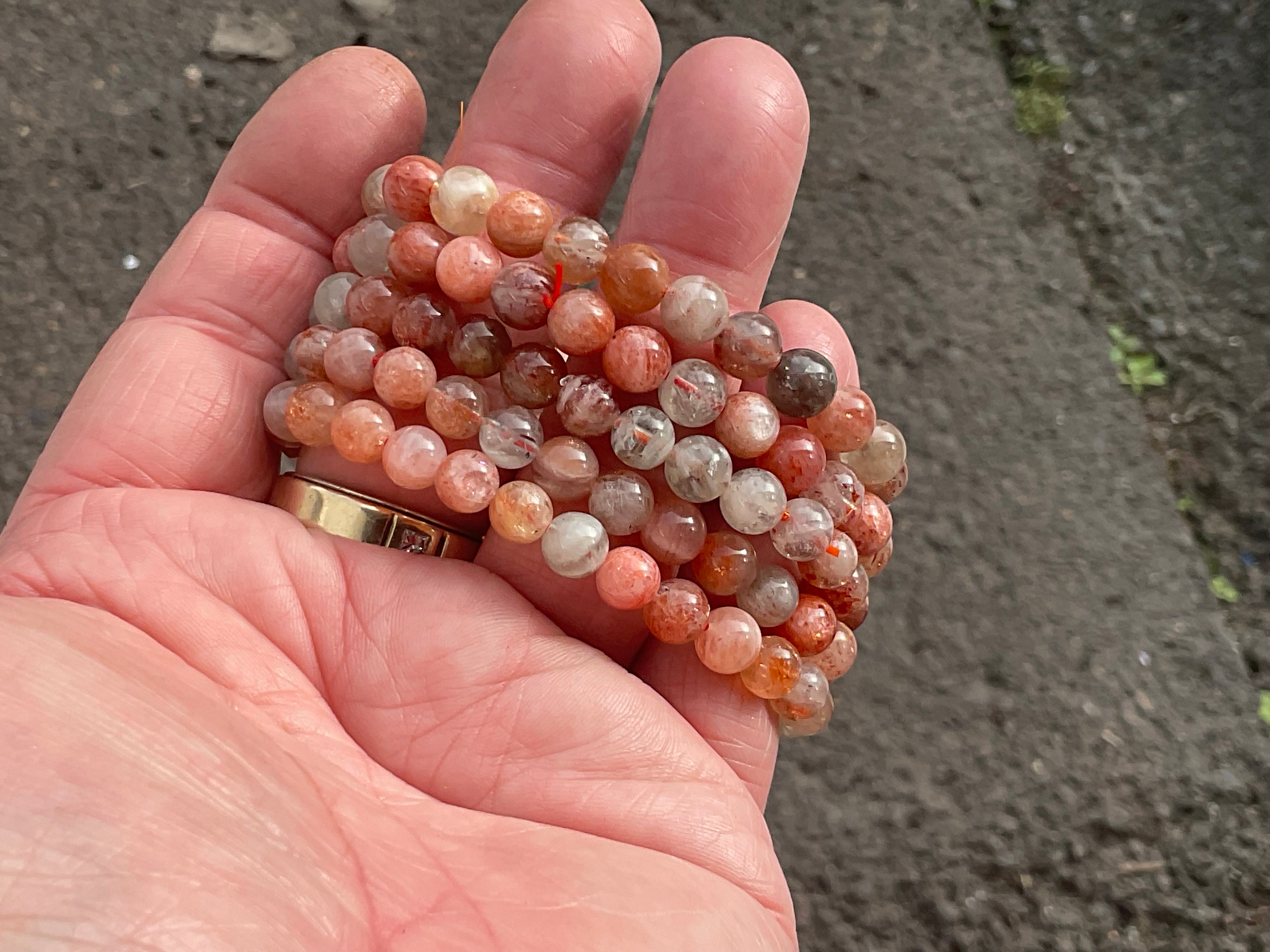 Sunstone 6mm Bead Bracelet