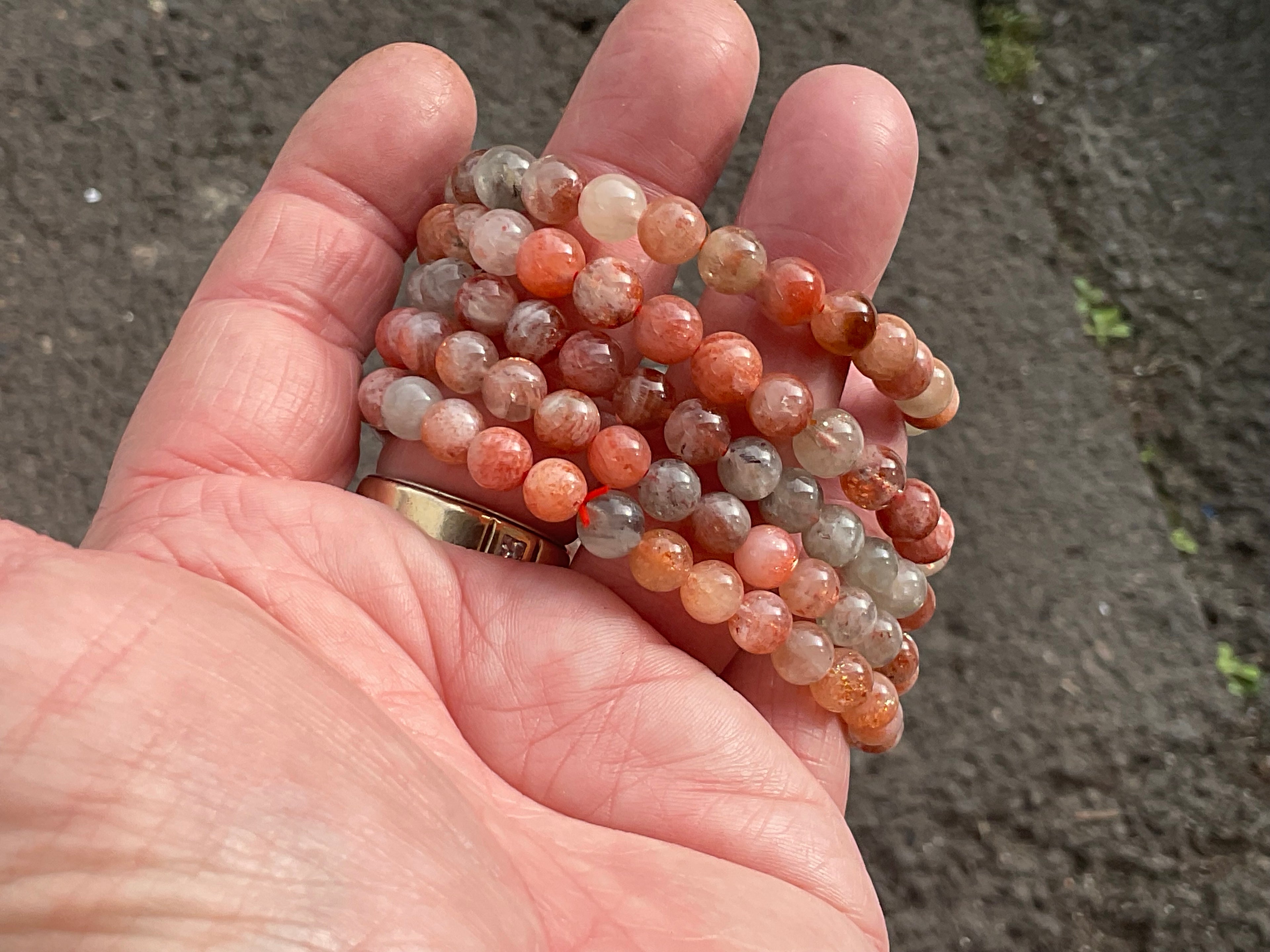 Sunstone 6mm Bead Bracelet