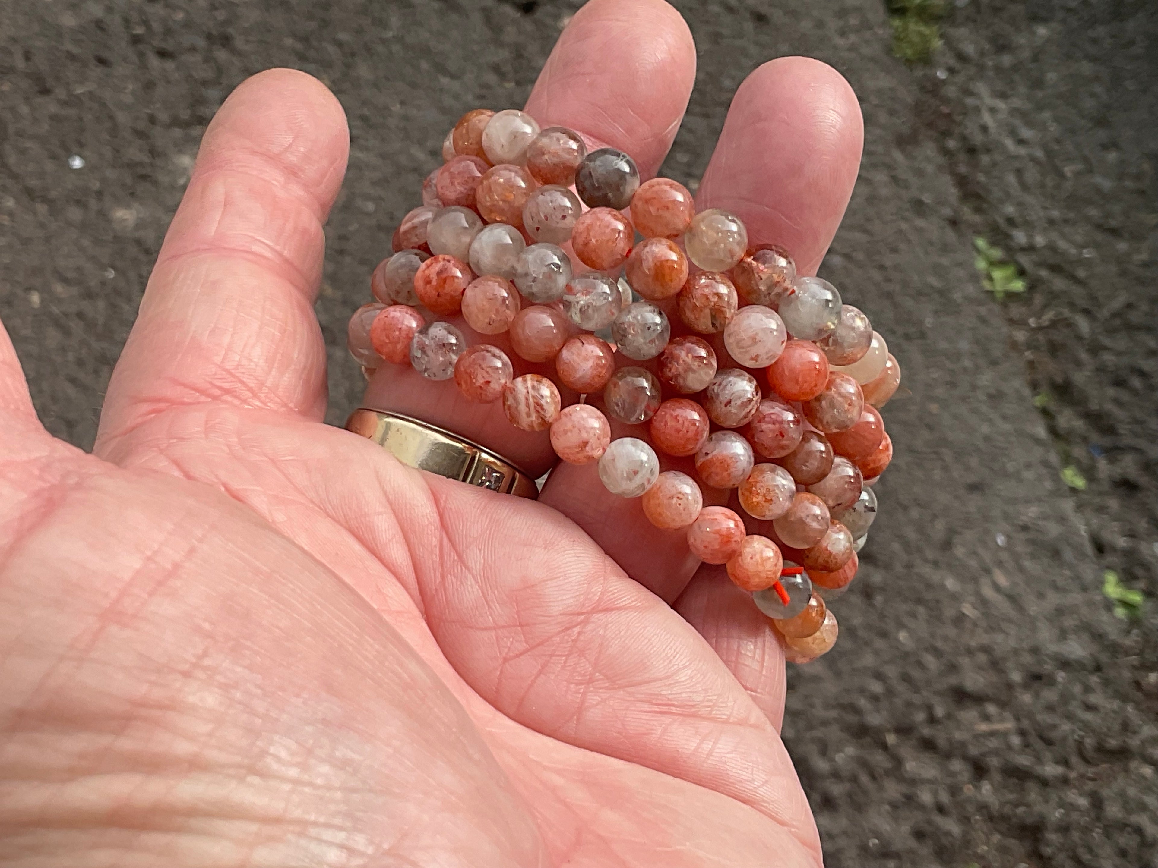 Sunstone 6mm Bead Bracelet