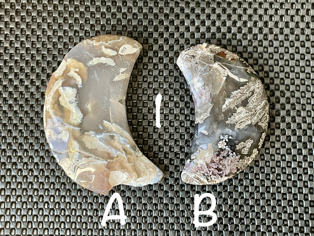 144g “Volcano Agate” Crescent Moon 1B