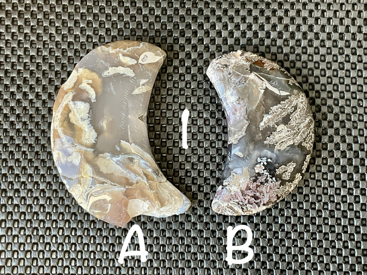 144g “Volcano Agate” Crescent Moon 1B